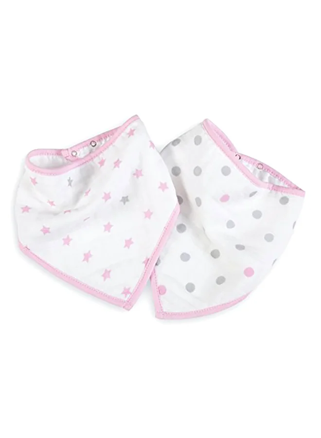 aden + anais Pack of 2 Essentials Bandana Baby Bib, 100% Cotton Muslin