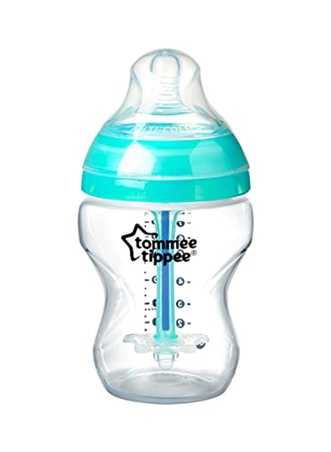 تومي تيبي طقم زجاجات رضاعة مزخرفة مضادة للمغص للأطفال سعة 250 مل من 3 قطع، لون شفاف/أخضر - Image 1