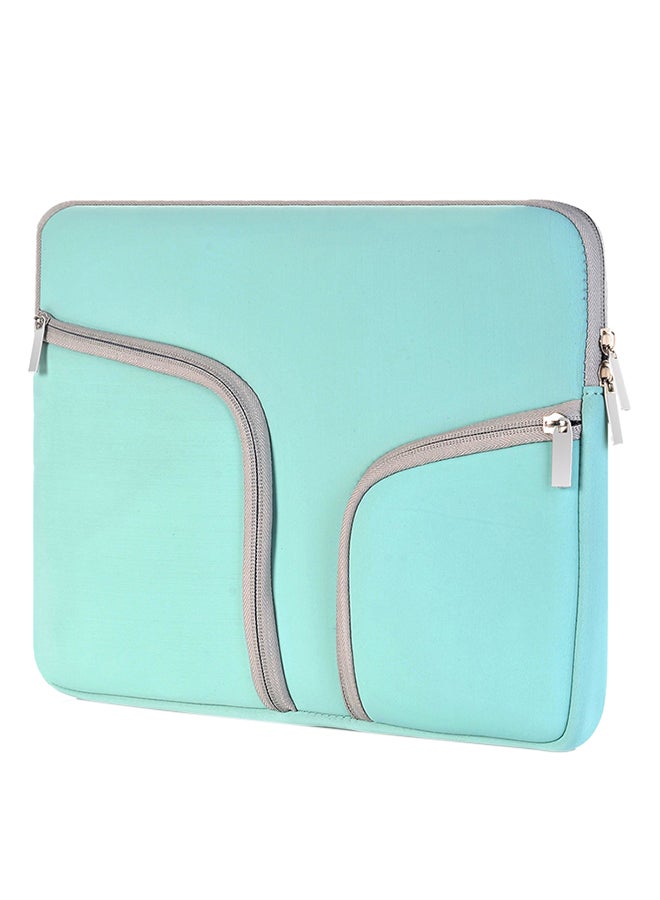 حافظة لابتوب واقية مزودة بسحاب مزدوج لأجهزة ماك بوك آير 13/ برو 13 المزود بشاشة ريتينا، مقاس 13.3 بوصة أزرق أكوا - Image 2