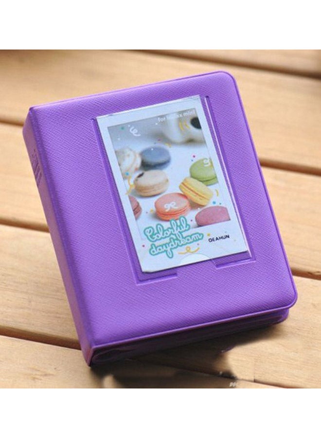 64 Pockets Mini Photo Album For Fujifilm Instax Mini Cameras Purple - Image 2