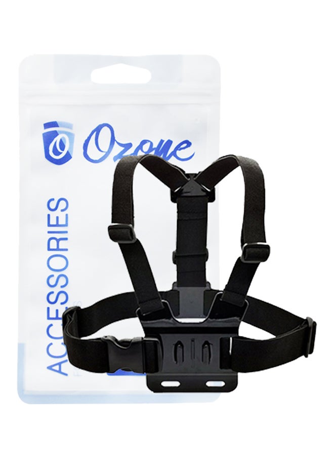 Ozone - Adjustable Chest Strap For GoPro Hero 7/Hero 6/Hero 4/Hero 5/SJCAM Black - Image 1