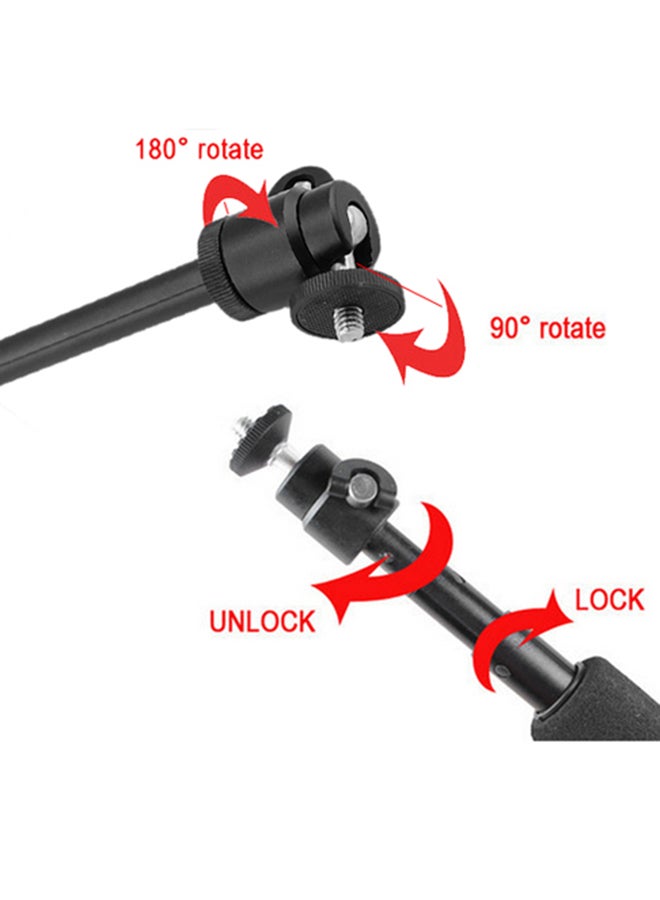 أوزون حامل أحادي محمول باليد وقابل للتمديد مع قفل ذاتي أسود - Image 2