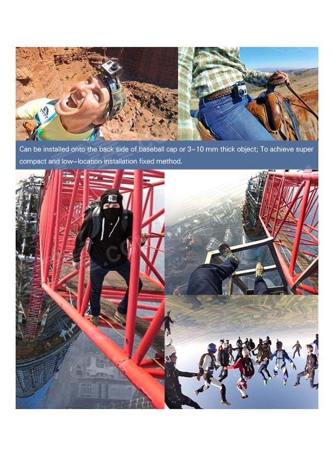 أوزون حامل بمشبك تثبيت لكاميرا الحركة جو برو هيرو 7 و6 و4 و5 أسود - Image 2