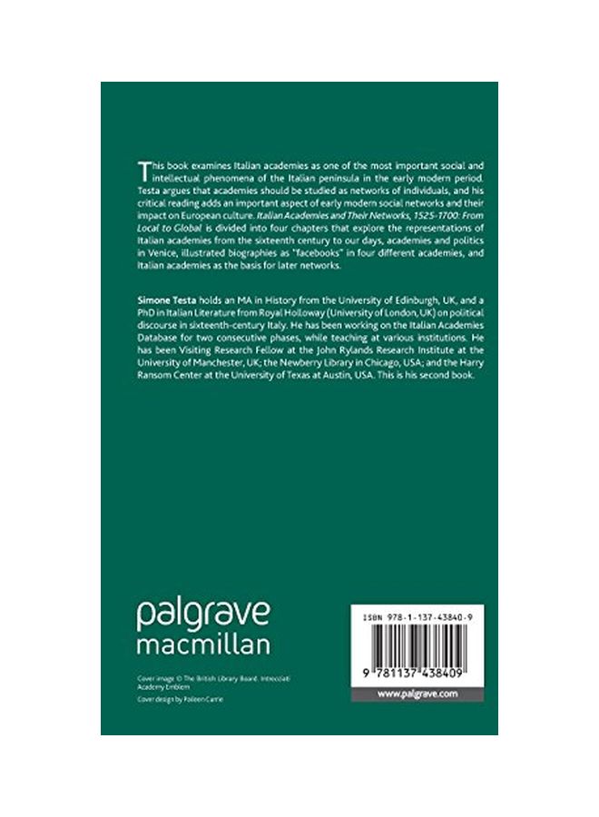 Italian Academies And Their Networks, 1525-1700: From Local To Global hardcover english - 25-Oct-15  - Image 2