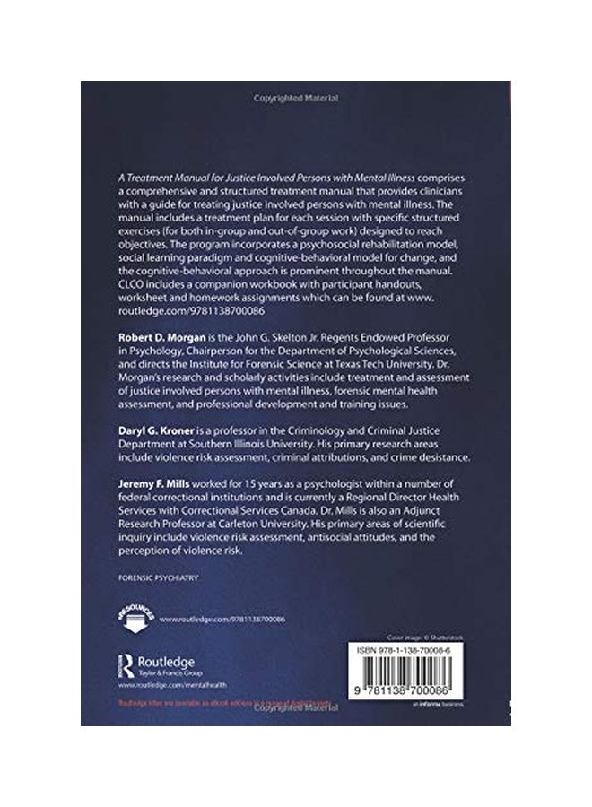 A Treatment Manual For Justice Involved Persons With Mental Illness paperback english - 14-Oct-17  - Image 2