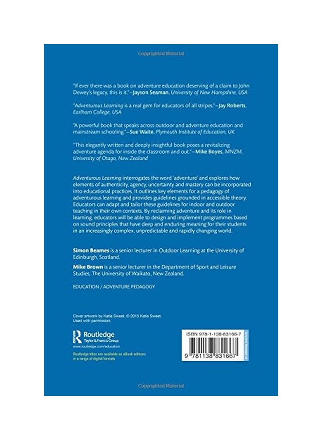 Adventurous Learning: A Pedagogy For A Changing World Paperback English by Simon Beames - 29-Jan-16 - Image 2