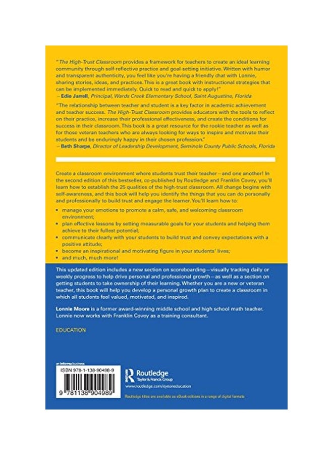 The High-Trust Classroom: Raising Achievement From The Inside Out paperback english - 11-Aug-16  - Image 2