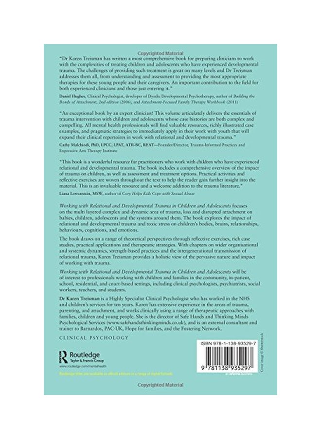 Working With Relational And Developmental Trauma In Children And Adolescents paperback english - 13-Oct-16  - Image 2