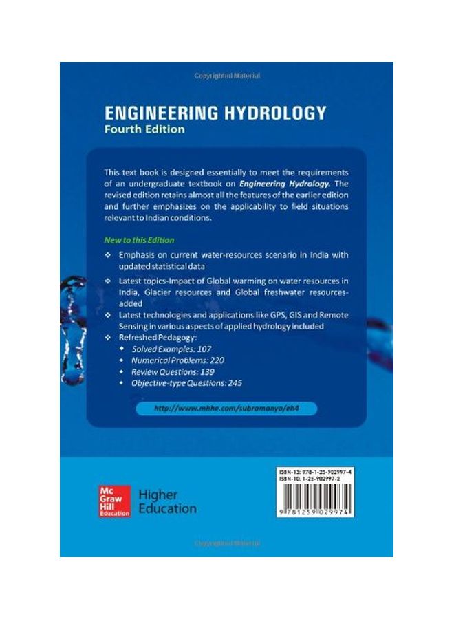 Engineering Hydrology Paperback English by K. Subramanya - 22-Mar-13  - Image 2