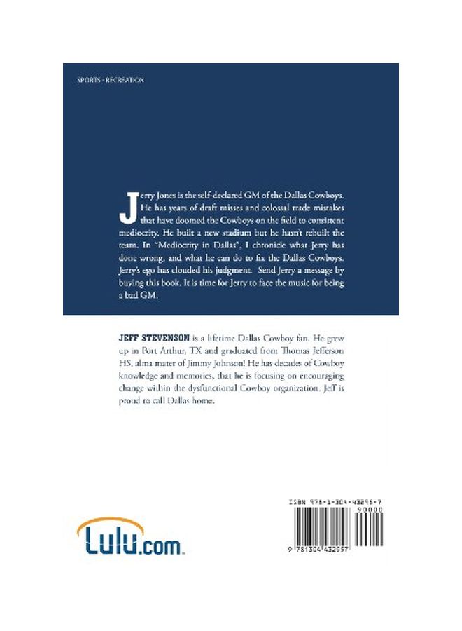 Mediocrity In Dallas: Jerry Jones' Cowboys Paperback English by Jeff Stevenson - 22-Oct-13  - Image 2