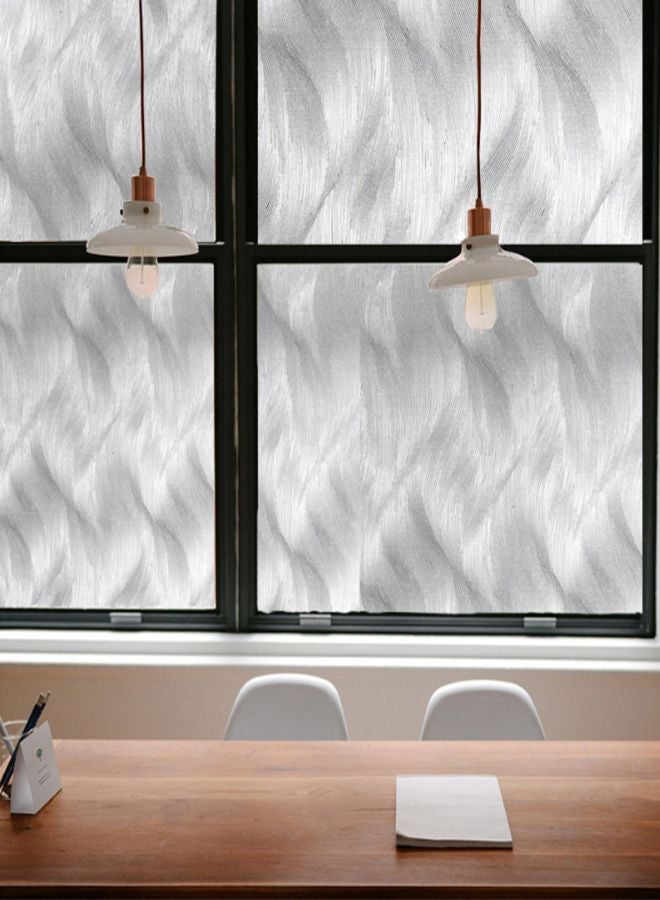 Frosted Wave Design Printed Wall Sticker Grey/Black 45x100cm  - Image 2
