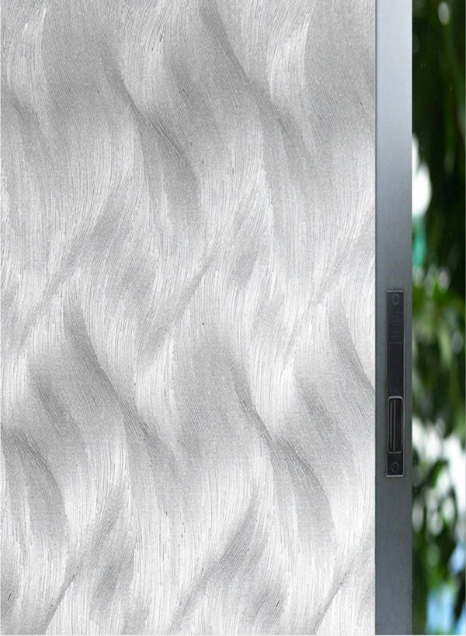 Frosted Wave Design Printed Wall Sticker Grey/Black 45x100cm  - Image 4