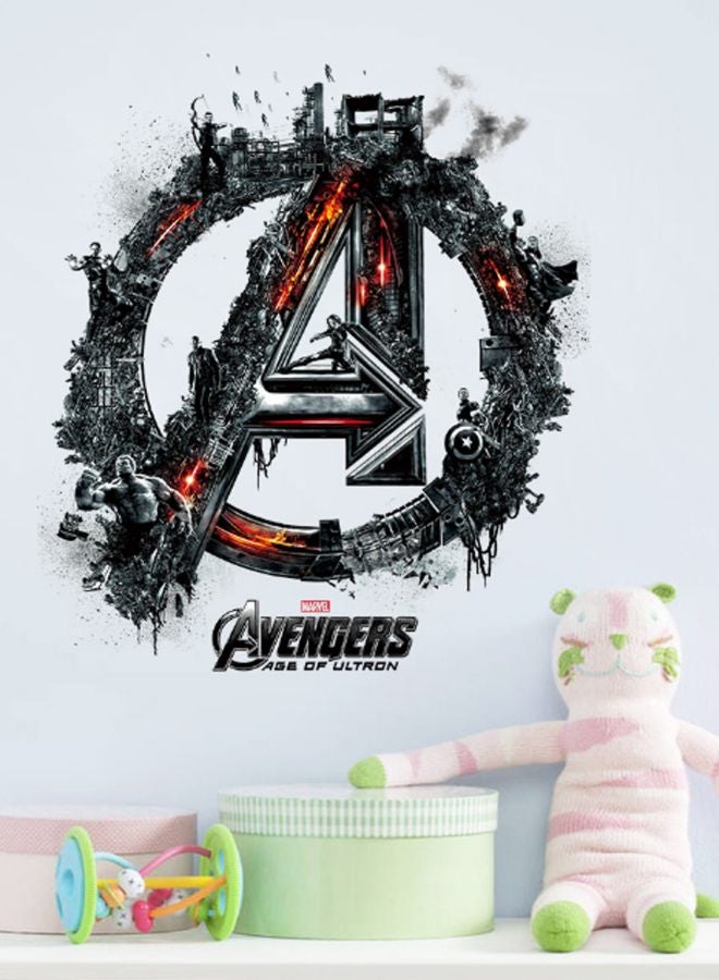 The Avengers Age Of Ultron 3D Wall Sticker Black/Grey/Red 42x35cm