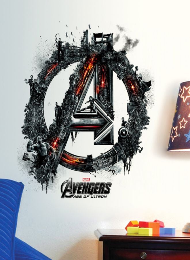 The Avengers Age Of Ultron 3D Wall Sticker Black/Grey/Red 42x35cm