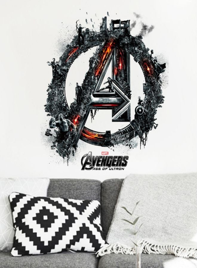 The Avengers Age Of Ultron 3D Wall Sticker Black/Grey/Red 42x35cm