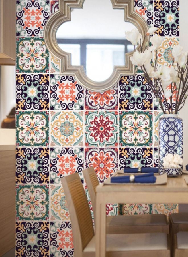 6-Piece Waterproof Decorative Wall Tile Sticker Set Multicolour 20x20cm  - Image 3