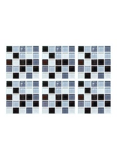 Generic 6-Piece 3D Tile Wall Decal Black/White/Purple 20x20cm  - Image 1