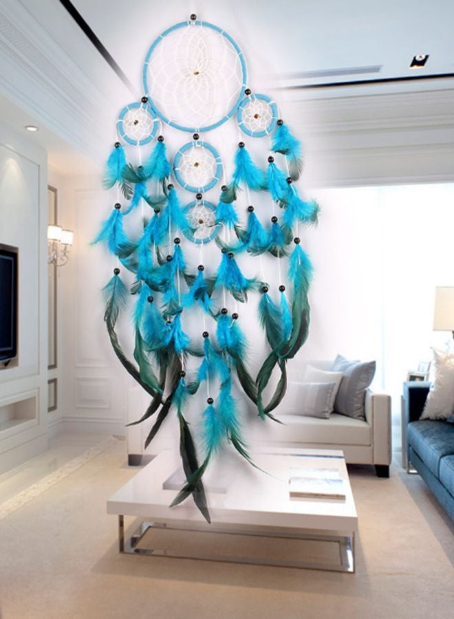 Handmade Dream Catcher Blue 60x13centimeter - Image 2