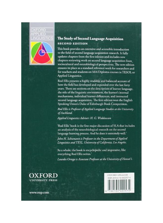 The Study Of Second Language Acquisition Paperback English by Rod Ellis - 25 Sep 2008  - Image 2