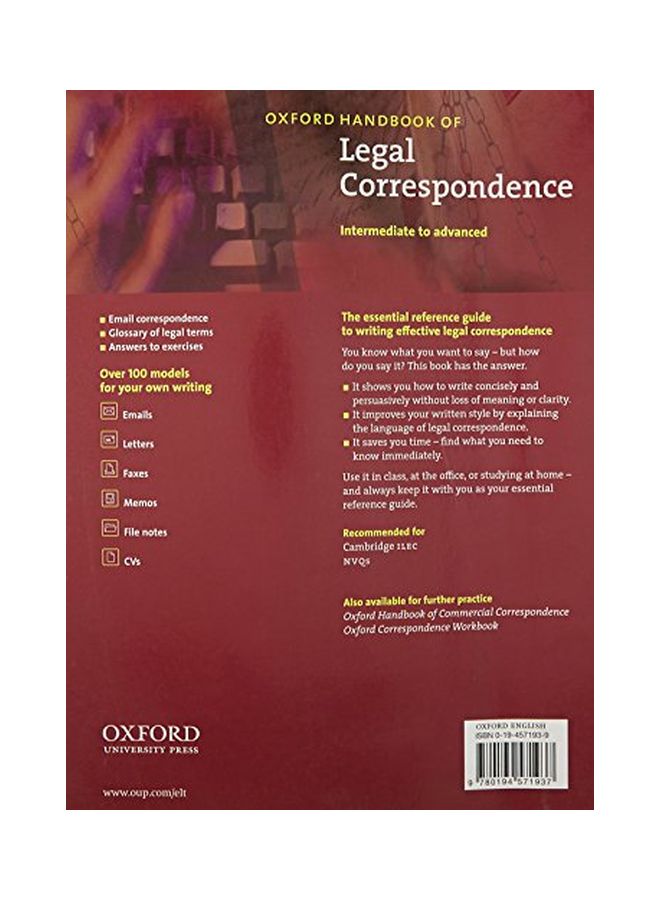 null - Oxford Handbook Of Legal Correspondence Paperback English by Rupert Haigh - 8 Jun 2006 - Image 1