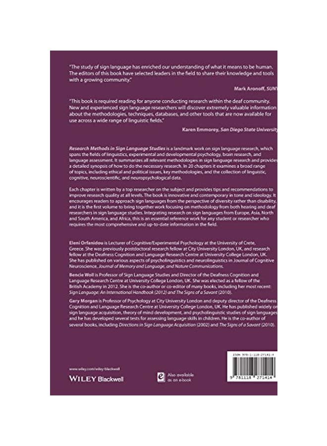 Research Methods In Sign Language Studies hardcover english - 16 Mar 2015  - Image 2
