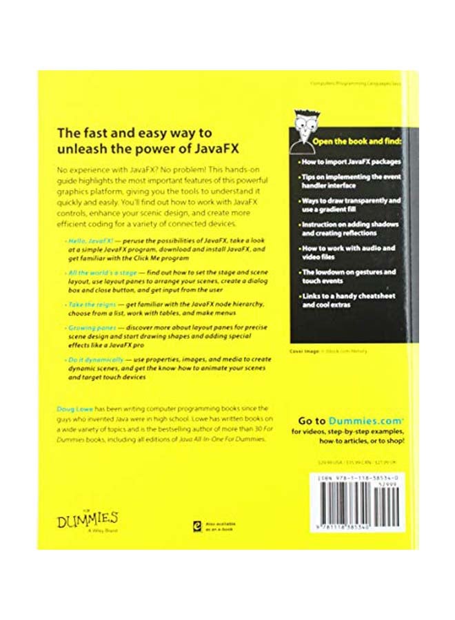 JavaFX For Dummies Paperback English by Doug Lowe - 41932