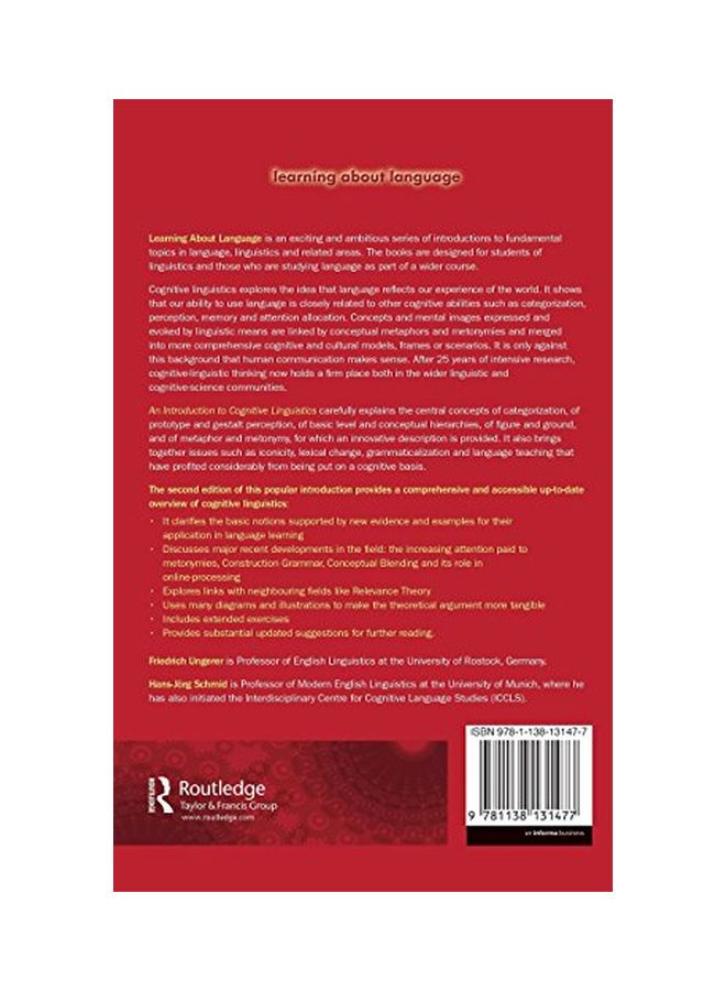 An Introduction To Cognitive Linguistics hardcover english - 26 Nov 2015 - Image 2