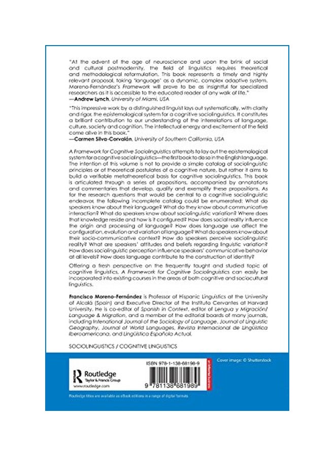 A Framework For Cognitive Sociolinguistics paperback english - 06 Oct 2016 - Image 2