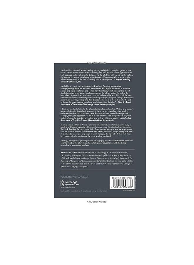 Reading, Writing And Dyslexia paperback english - 01 Apr 2016  - Image 2