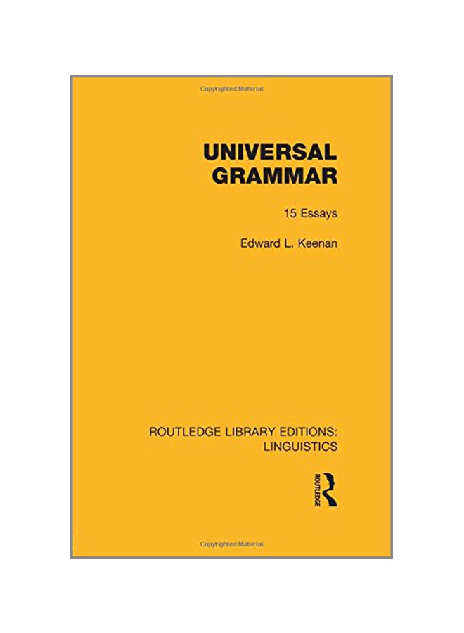 Universal Grammar: 15 Essays paperback english - 26 Nov 2015  - Image 1