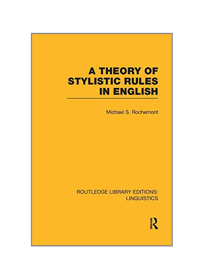 A Theory Of Stylistic Rules In English paperback english - 01 Dec 2015 - Image 1