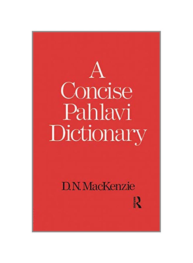 A Concise Pahlavi Dictionary paperback english - 16 Jun 2016 - Image 1
