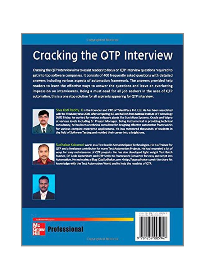 null - Cracking The QTP Interview Paperback English by Siva Koti Reddy - 15 Oct 2012 - Image 1