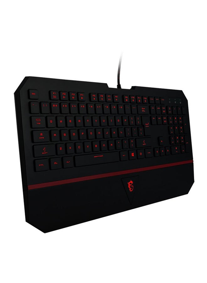 MSI - DS4100 Interceptor Gaming Keyboard Black - Image 1