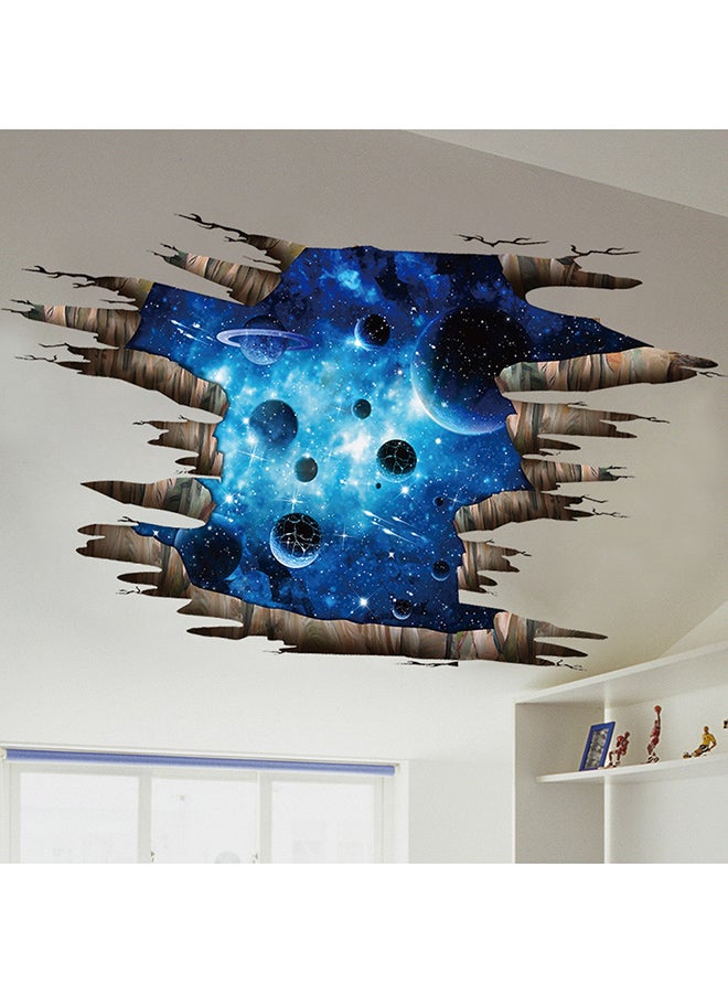 Voberry 3D Space Wall Decoration Sticker Blue/White/Grey 90 x 60cm - Image 1