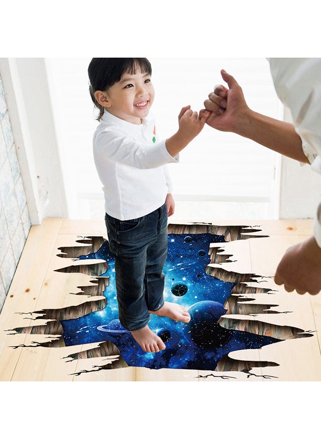 Voberry 3D Space Wall Decoration Sticker Blue/White/Grey 90 x 60cm - Image 3