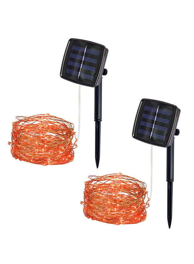 Voberry 5M 50Lights Outdoor Solar Powered Copper Wire Light String Fairy Party Decor Red 5000cm - Image 1