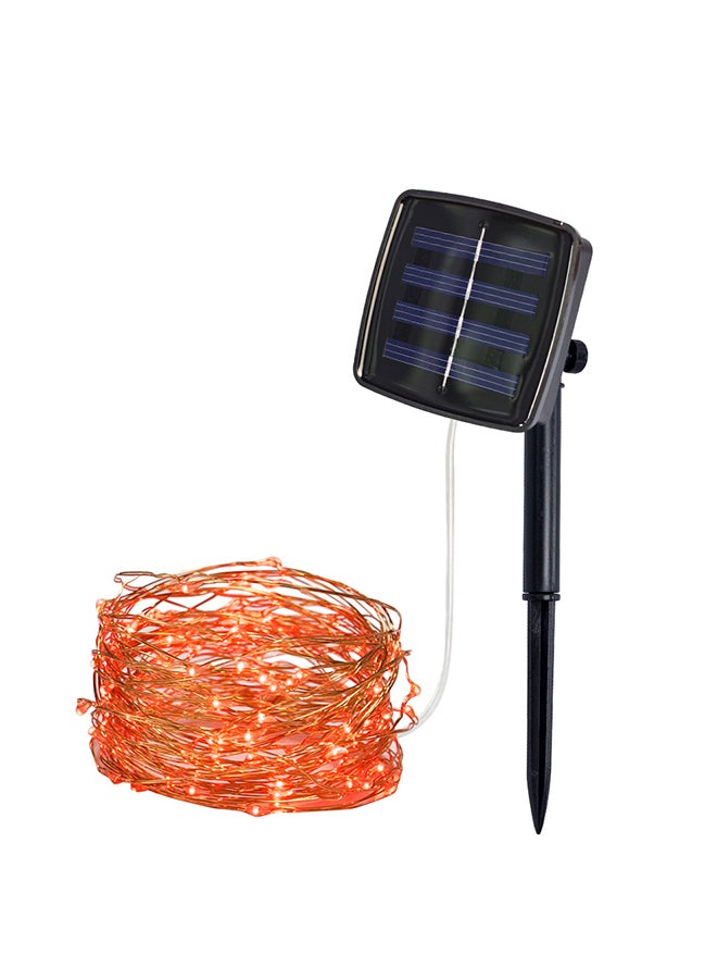 Voberry 5M 50Lights Outdoor Solar Powered Copper Wire Light String Fairy Party Decor Red 5000cm - Image 2