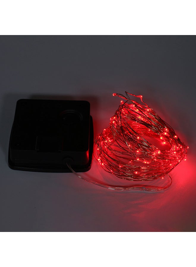 Voberry 5M 50Lights Outdoor Solar Powered Copper Wire Light String Fairy Party Decor Red 5000cm - Image 3