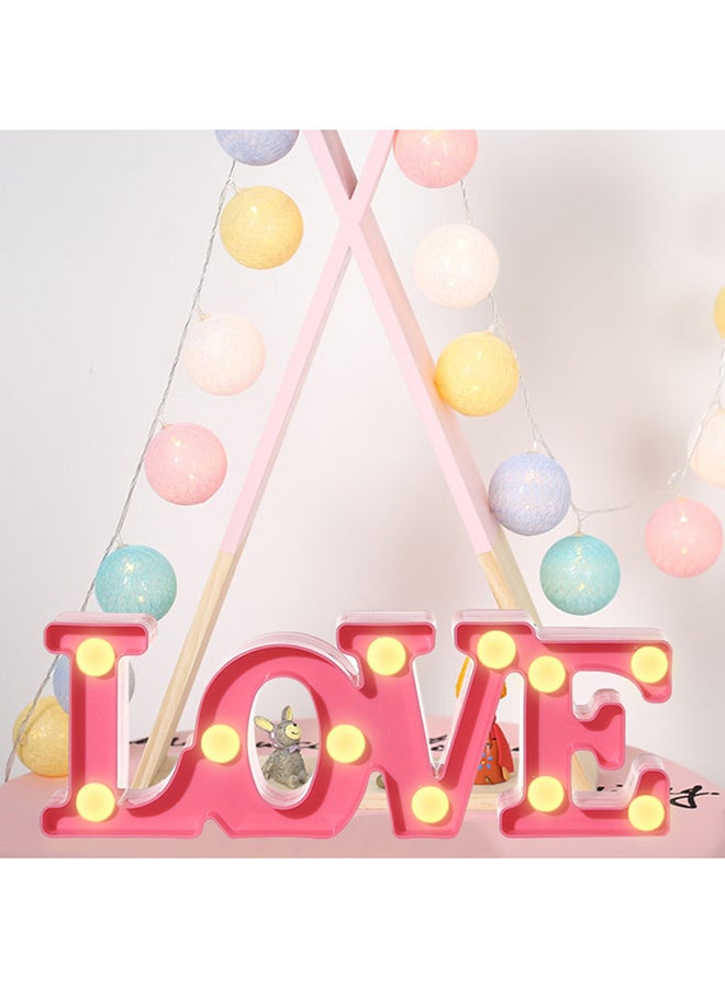 Voberry Love Alphabet LED Letter Light Pink - Image 2