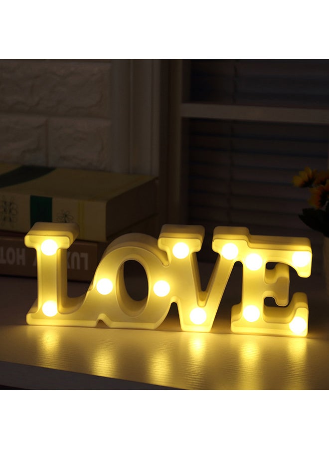 Powered Free Standing Hanging Eye-catching Love Alphabet Letters Battery LED Light White 29x8.5x4cm - v1551082375/N21503782A_2