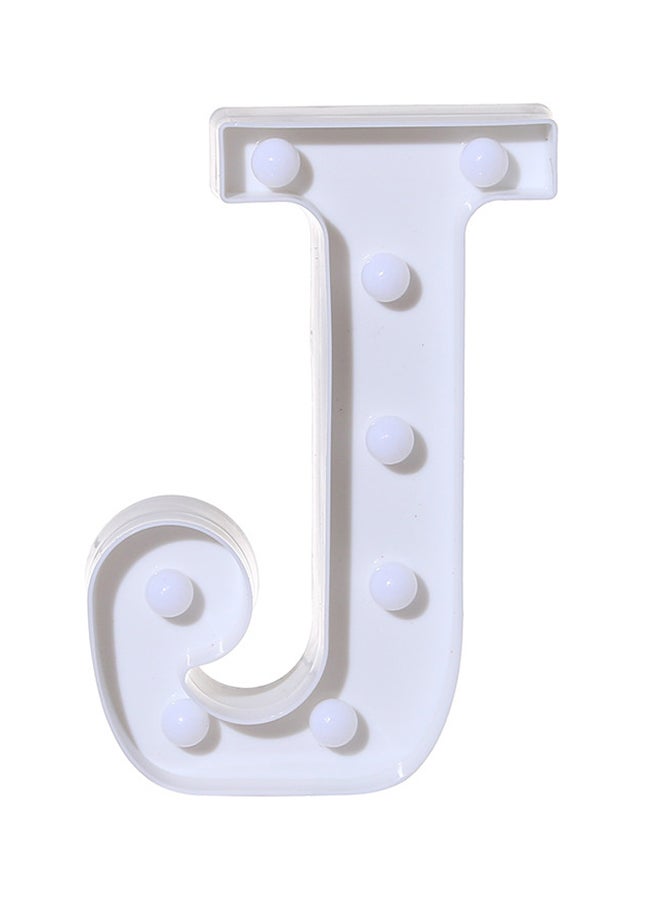 J Alphabet LED Alphabet LED Letter Lights Light Up White Plastic Letters Standing Hanging Letter Light White 22x18x4.5cm - v1551082381/N21503798A_1