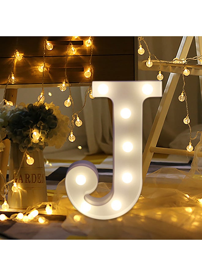 J Alphabet LED Alphabet LED Letter Lights Light Up White Plastic Letters Standing Hanging Letter Light White 22x18x4.5cm - v1551082382/N21503798A_3