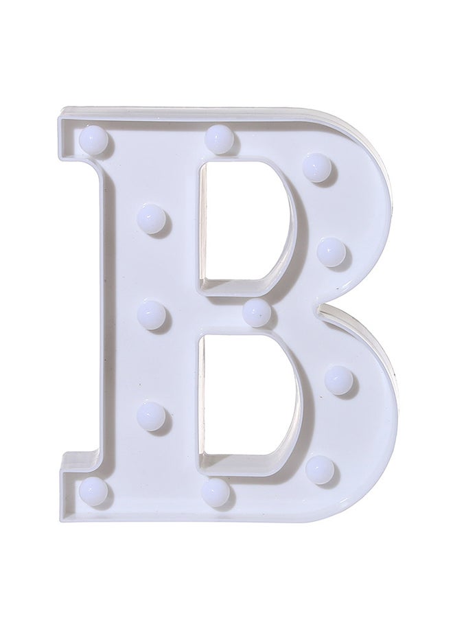 فوبيري مصابيح LED من البلاستيك على شكل حرف "B" للتعليق أو التثبيت على الأرض أبيض 22X18X4.5سم  - Image 1