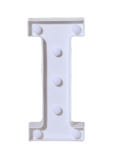 مصابيح LED من البلاستيك على شكل حرف "I" للتعليق أو التثبيت على الأرض أبيض 22X18X4.5سم