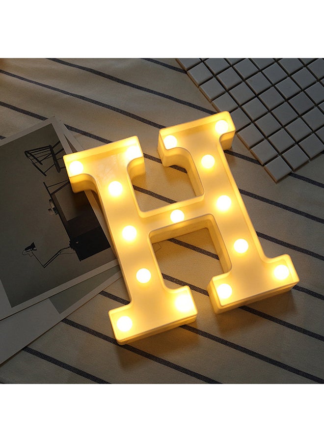 فوبيري مصباح LED قائم على شكل حرف H بتصميم لافت للنظر ويعمل بالبطارية ويمكن تعليقه أبيض 22x18x4.5سم  - Image 3