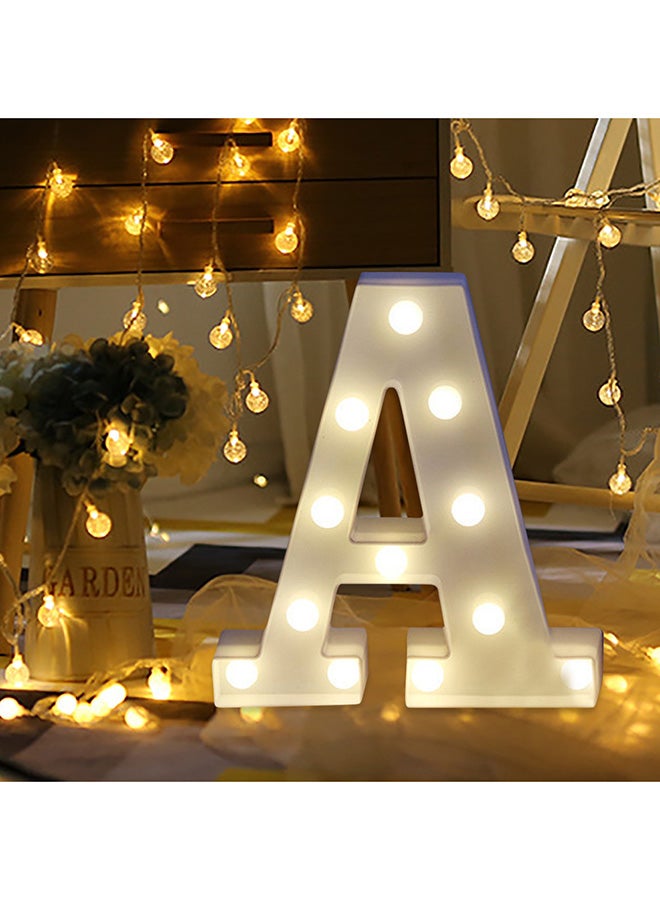 A Letter Battery Powered Free Standing Hanging Eye-catching LED Light White 22x18x4.5cm - v1551082385/N21503789A_3