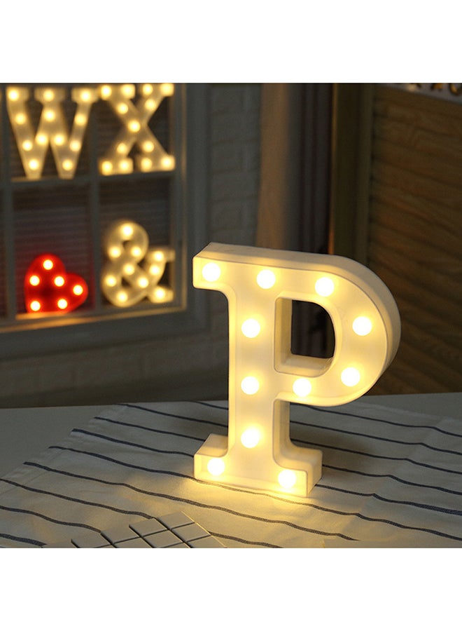 فوبيري مصباح LED على شكل حرف P أبيض  - Image 2