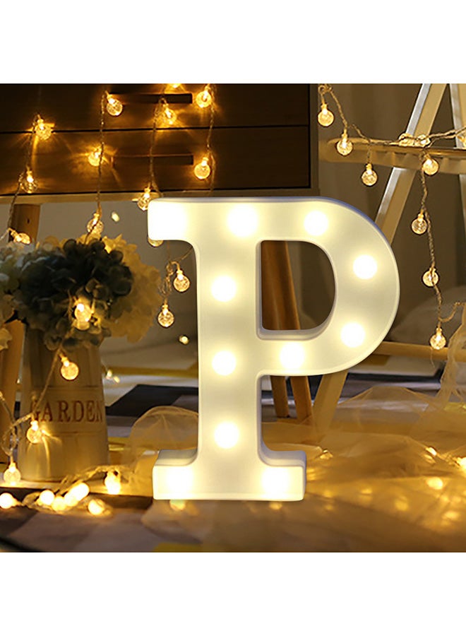 فوبيري مصباح LED على شكل حرف P أبيض  - Image 3