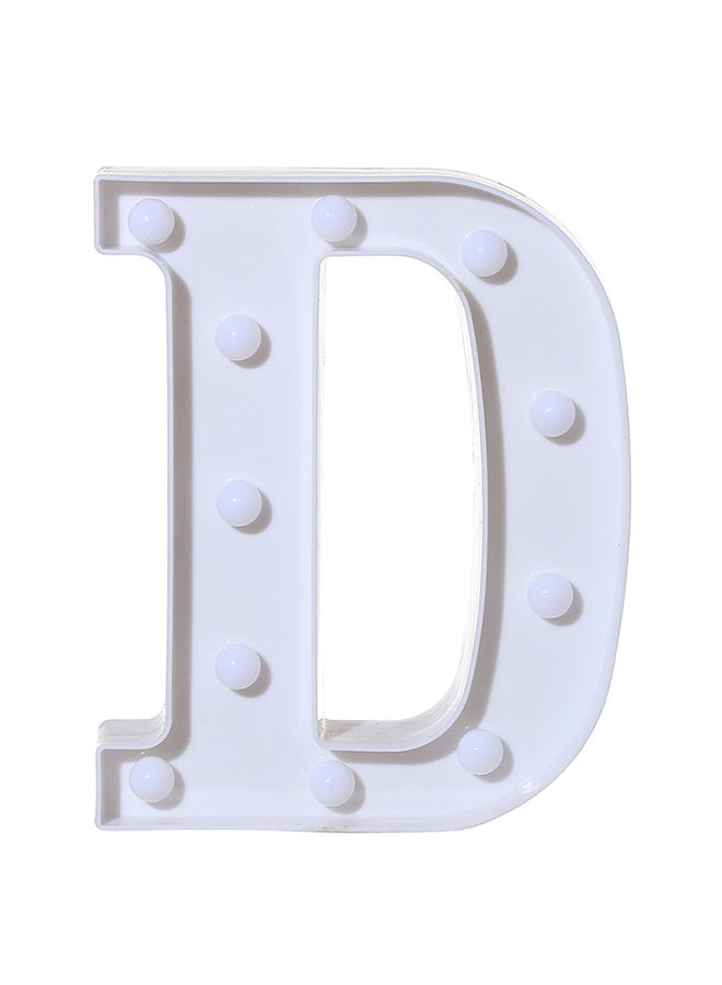 Alphabet LED Letter Lights Light Up Plastic Letters Standing Hanging D White 22X18X4.5cm - v1551082387/N21503792A_1